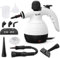 GLOIL Pulitore a vapore portatile, pulitore a vapore domestico, pulitore a vapore multiuso con 10 accessori per tappeti, tende, divani, cucine, bagni e molto altro ancora. (Bianco Chiaro)