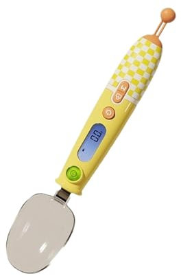 Wezalget Balanza de cuchara, cuchara medidora digital de precisión con pantalla LED, cabezal de cuchara desmontable electrónico, cuchara de pesaje digital, para suplemento de bebé