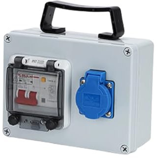 distributore di corrente da parete Distributore di alimentazione sicuro for costruzioni Distributore di alimentazione a parete con interruttore 10A 250V 2P for un controllo affidabile del circuito(C1)
