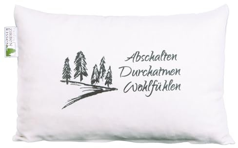 Generisch Zirbenkissen Zirben-Entschleunigungskissen: Abschlaten-Wohlfühlen, beige, 30x20cm