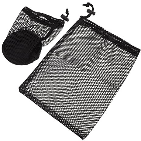 BESPORTBLE 2stücke Netztasche Für Golfbälle Mit Kordelzug Mesh Golfballtasche Praktische Aufbewahrungstasche Atmungsaktiv Aus Nylon Leicht Zu Waschen Und Pflegeleicht Große Kapazität Für Golf