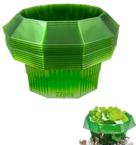 Anyingkai 22 Pezzi Protezione Contro Lumache,Collare per Lumache,in Plastica,Colletti Anti Lumaca,Efficace Protezione Contro Le Lumache per Le Vostre Piante da Insalata e Cavoli