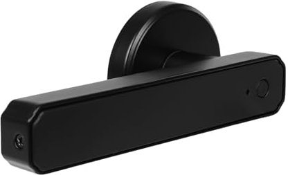 Smart Fingerprint Door Lock, Keyless Entry Electronic Locks with Handle, Bluetooth Digital Code, for Home Office Apartment, Aluminum Alloy, Black