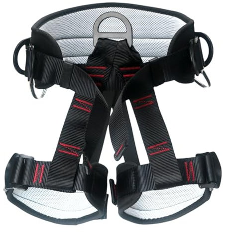 Arnés De Escalada - Arnés De Seguridad Ajustable Para La Escalada | Fuerte Cinturón Arnés De Escalada Half Cuerpo Arnés De Escalada Para El Ranspirable De Carga Multifuncional Para Rappel, Bouldering