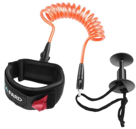 AMSLSIU Laisse de Planche de Surf, Large Application, pour Bonne élasticité et Flexible pour Une expérience Surf Ultime, facilité d'utilisation la Laisse en PU