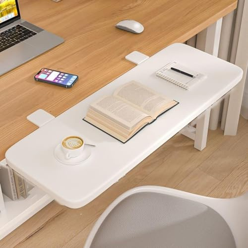 Justerbar ClampOn tangentbordsbricka 70 x 25 cm ergonomisk metallskrivbordsförlängare platsbesparande hopfällbar design för hemmakontor spel och studier förbättrad komfort och produktivitet