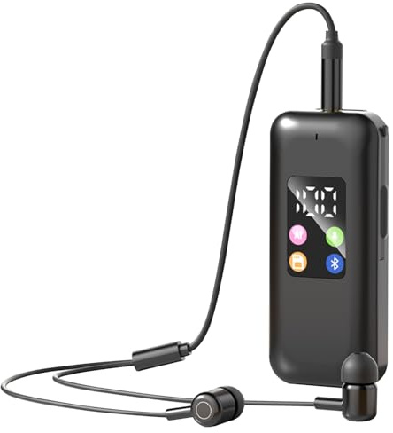 Récepteur Bluetooth 5.4 pour écouteurs à clipser - Mini adaptateur audio sans fil 3,5 mm AUX mains libres Bluetooth - Récepteur audio stéréo pour casque filaire, haut-parleur stéréo de maison/voiture