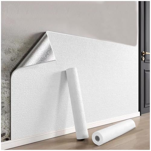 Rouleau Isolant Thermique, 3mm Papier Peint Adhesif Mural Résistant à L'humidité et à l'eau, Coussin Mural pour Murs Décoratifs