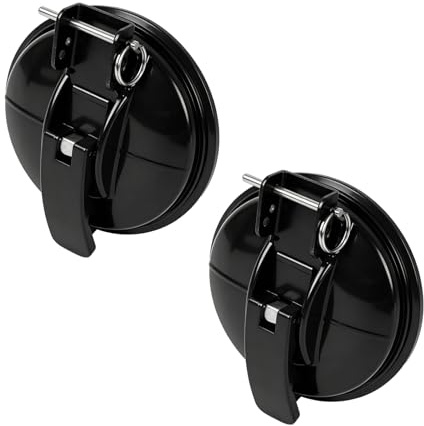 SWTHM Support de pied pour auvent, 11,5 cm Support d'auvent robuste à ventouse sans perçage avec sangle de renforcement pour camping-car, fourgon de camping, caravane (2)