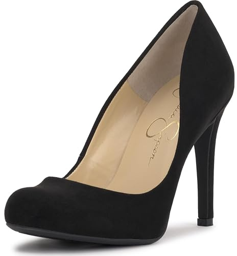 Jessica Simpson Escarpins Calie pour Femme, Noir Verni, 38.5 EU