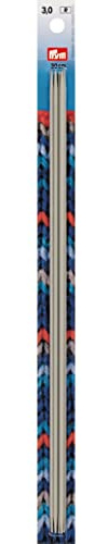 Prym 191557 Strumpfstricknadeln ALU 30 cm 3,00 mm grau Strumpfstricknadel, Aluminium, 3 mm