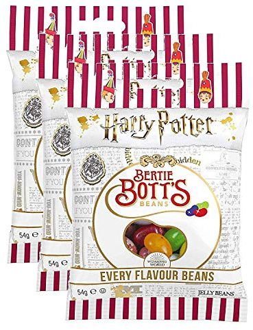 Lot de 3 paquets Jelly Belly Bean Boozled Harry Potter Bertie Bott's 54 g (validé UE)