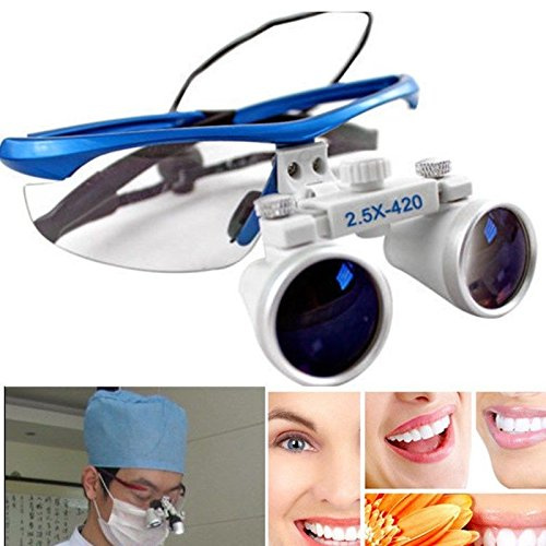 BoNew-Oral 2.5X420mm Dental Brillenlupe Lupenbrille Lupe Glasses Surgical Binocular Loupes