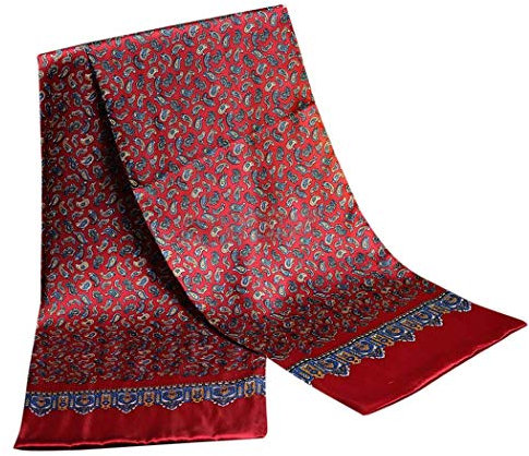 UK_Stone 100% Seide Paisley Blumen Halstuch Herren Schal