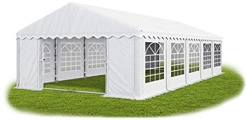 Das Company Tenda per Feste bianco 5x10m Impermeabile 240 g/m2 PE Telone Costruzione Summer Floor sul Fondo