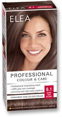ELEA PROFESSIONAL PERMANENT HAARFARBCREME 6.1 DUNKLE ASCHE BLOND MIT ÖLPFLEGEKOMPLEX