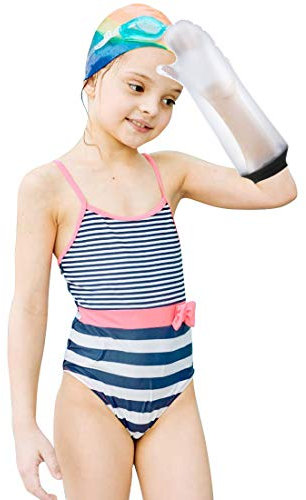 Wchiuoe Copri braccio in ghisa per bambini per doccia, nuovo protettore in gesso riutilizzabile impermeabile che mantiene la benda in gesso asciutta con protezione della guarnizione per la mano