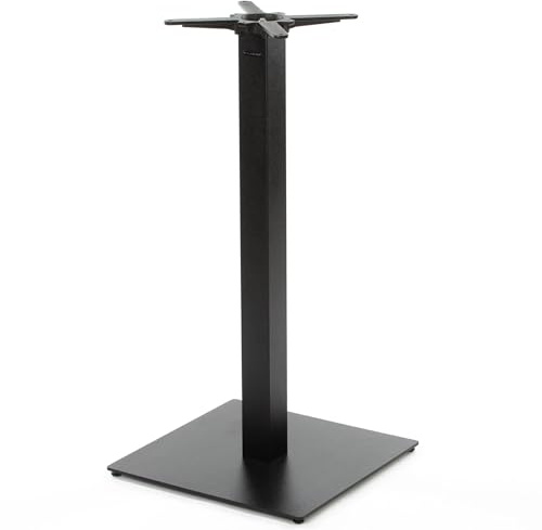 Dublino Stehtischgestell Tischbein Schwarz | Premium | PJ7594/110 | Metall | Stehtisch | H 108 cm | 25 kg | Bodenplatte 55x55 cm | max. Tischplattengröße 80x80 / Ø 80 cm