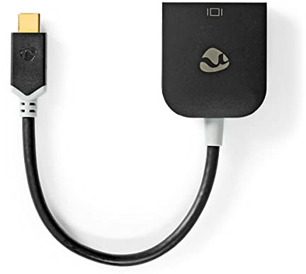 NEDIS Adaptador USB | USB 3.2 Gen 1 | USB-CT Macho | VGA Hembra 15p | 0.20 m | Redondo | Dorado | PVC | Antracita | Caja de Ventana con Euro Lock