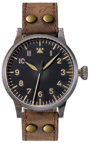 Laco Fliegeruhr Original Heidelberg Erbstück Made in Germany – 39 mm Ø hochwertige Automatikuhr – Baumuster A – Einzigartige Qualität. Herausragende Verarbeitung – Wasserdicht – seit 1925