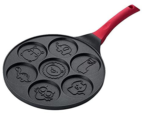 ZAJ Pot Smiley Face Pancake Pan Fun Mini Pancake Omelette Pan with Double Layer Non Stick Coating Pancake Pan Breakfast Pot Cooking (Size : B)