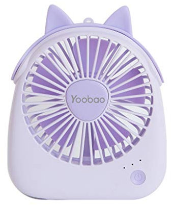 Handheld Fan,USB Fan,hand Fan,Desk Student Usb Rechargeable Desktop High Wind Home Dormitory Bedroom Car Charging Fan/Pink, Blue, Yellow, Purple (Purple),Fan