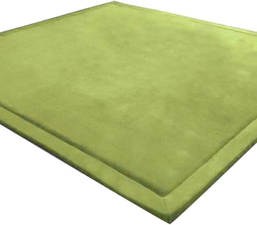 LEHOUR Krabbelmatte für Baby, 100×200CM Kinderteppich, rutschfest, Moosgrün | Weicher, Dicker Kinderteppich, Baby-Krabbelmatte, Rutschfester Untergrund, Schutz beim Spielen, Geeignet für Mädchen & Jungen