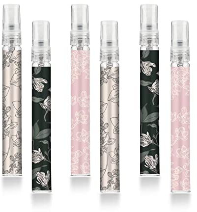 Facewegen 6 Pcs Portable Travel Refillable Perfume Atomizer Bottle,10ml Perfume Atomiser Bottles,Fragrance Spray Bottle, Scent Pump Case for Women and Men