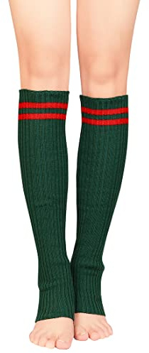 Durio Warme Winter Beinstulpen Damen Y2K Leg Warmers 80er Retro Stulpen | Elastische, weiche Slouch Sock und Beinwärmer für Mädchen, Strick Gestrickt Strümpfe für Cosplay, Party, Fasching & Karneval.