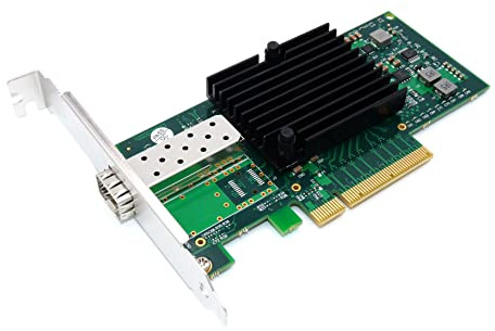 Computer District - SFP+ Netzwerkkarte 10 Gigabit (10 GB) – 1 SFP+ Glasfaser-Port – PCI Express X8 (PCIe X8 – PCI-E X8) – X520 Chipsatz Intel JL82599EN – Windows Server, Windows 7/8/10/11, Linux