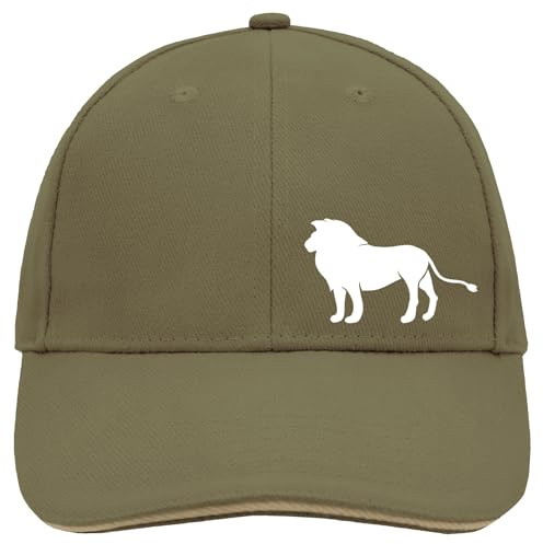 Huuraa Cappy Mütze Löwe Silhouette Geschenk | Baseballkappe Basecap Kappe Geschenkidee Unisex Baseball Cap