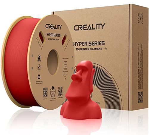 Creality offizielles 3D Drucker Filament, Hyper PLA High Speed Filament, 1.75mm 3D Druck Filament für Hochgeschwindigkeitsdruck, Maßgenauigkeit +/-0.02mm, 1kg/Spule - Rot