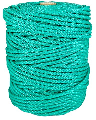 Cuerda Tendedero Exterior. Cuerda plastico, 5MM * 100M, Hecho en España, para persianas, toldos, Camping, Efectos navales, Bricolaje. Verde