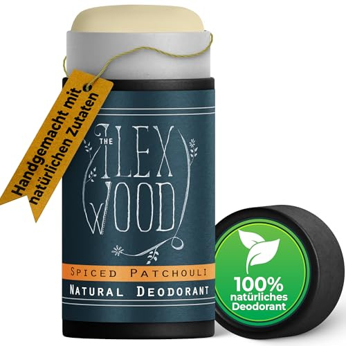 The Ilex Wood - Gewürztes, holziges, natürliches Deodorant mit Patchouli – 70 ml. Natürlicher Deodorant-Stick, vegan, plastikfrei, umweltfreundlich, tierversuchsfrei für Frauen und Männer