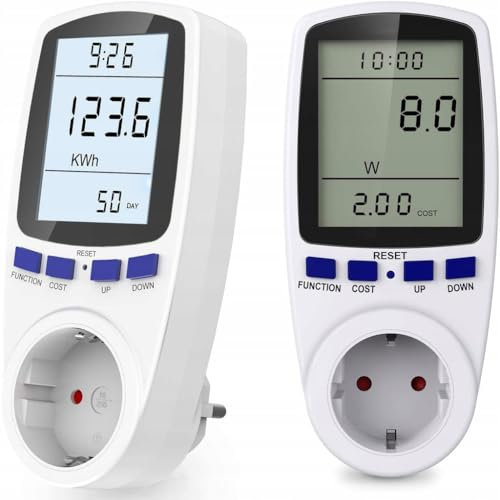 LTC Wattmeter LTC 16 A 3680 W - Präzisions-Energiemessgerät mit LCD-Display und 4 Tasten - Minimieren Sie Energieverbrauch und Stromrechnungen