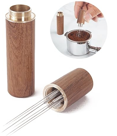 SHUBEIEUMI WDT Tool, Strumento di Distribuzione per caffè Espresso con 6 Aghi Sottili, per caffè e caffè Espresso