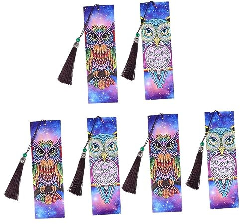 NUOBESTY 6stücke Rhinestone Lesezeichen Mit Quaste Kreative Diamant Malerei Buchzeichen Für Kunstliebhaber Glitzernde Bastelarbeiten Für Und Persönliche Nutzung