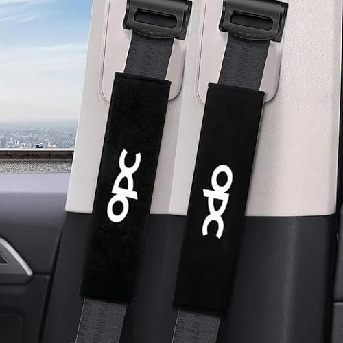 YYBCDSA 2 Stück Auto Sicherheitsgurt Gurtpolster, für OPEL OPC Gurtpolster,Leder Sicherheitsgurtbezug Schulterschoner,Auto-Innenzubehör