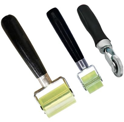 GIONAR Set di 3 rulli professionali in silicone, rullo di pressione, rullo di deadening roller, per sigillatura dei bordi e per la saldatura di teloni in PVC e isolamento acustico in auto