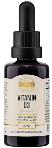 I-like-it-Clean® - Vitamin D3 Tropfen - 1000 i.E. pro Tropfen - (30 ml) - veganer Markenrohstoff Vitashine® kombiniert mit Bio-MCT Öl aus Kokos - laborgeprüft, ohne Alkohol - in Deutschland produziert