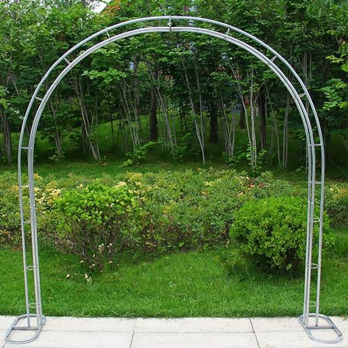 WXXSHGDW Rosenbogen, Edelstahl Gartenbogen für Kletterpflanzen im Freien, Metallbogen für Den Außenbereich, Hof, Garten, Kletterpflanzen, Hochzeitsdekoration