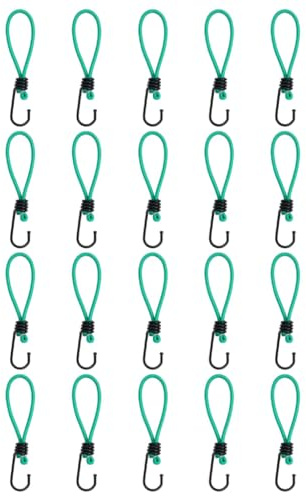 vidaXL Corde Elastiche con Ganci 20 pz 15 cm, corda elastica con gancio, cinghia elastica, tenditore per tela cerata, gancio elastico