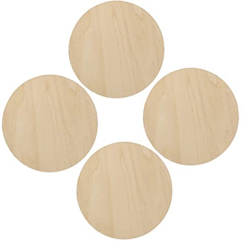 BELLIFFY 4 Stück Unbehandelte Holzkreise Zum Basteln Holzbretter Rund Für Diy-projekte Naturmaterialien Für Kreativität