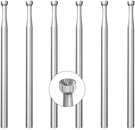 Sefdrert Runde Frässtifte mit 2,3 mm großem Schaft, 6 Stück