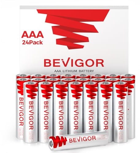 BEVIGOR AAA Lithium-Batterien 24 Stück, 1,5V Hochleistungs AAA-Batterien, Nicht wiederaufladbar, geeignet für Taschenlampen, Spielzeug und gängige Haushaltsgeräte