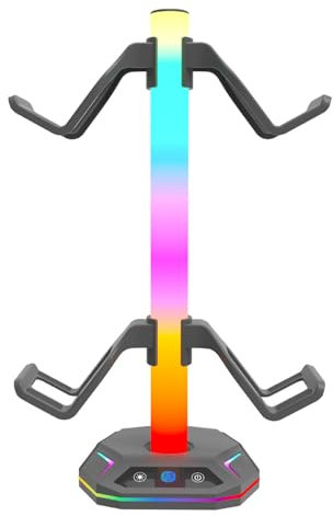 Ldabrye Gaming LED Headphones Stand Headsets Stand Controller Holder Earphone Hanger Hook Accessories For Desktop Gamers