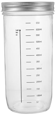 Gatuida Barattolo Di Vetro 650ml Coperchio in Alluminio Sigillante Anti-perdita Contenitore Per Cereali e Noci Conservazione Alimenti Per Uso Domestico