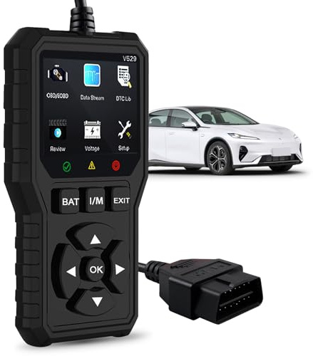 PORFOYO Dispositivo de diagnóstico OBD2, dispositivo de diagnóstico para coche, con OBDII, funciones completas, lector de códigos de error del motor, herramientas de diagnóstico DTC, lector de códigos