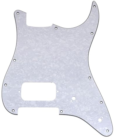 Musiclily Pro 11-Loch ST Schlagbrett Gitarren Pickguard 4-lagig White Pearl | für Squier Sonic Strat HT H E-Gitarre