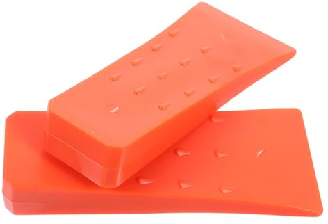 Lurrose 2 Coins d'Abattage en Plastique Orange 8 Pouces Pointes Coin de Coupe pour Arbres Outil Forestier pour Tronçonneuse Accessoires pour Jardinage et Abattage Sécurisé